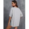 imageFloerns Womens Casual Basic Short Sleeve Loose TShirt Tee TopsLight Grey