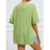 imageFloerns Womens Casual Basic Short Sleeve Loose TShirt Tee TopsMatcha Green