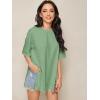 imageFloerns Womens Casual Basic Short Sleeve Loose TShirt Tee TopsMint Green