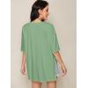 imageFloerns Womens Casual Basic Short Sleeve Loose TShirt Tee TopsMint Green