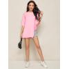imageFloerns Womens Casual Basic Short Sleeve Loose TShirt Tee TopsPastel Pink