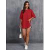 imageFloerns Womens Casual Basic Short Sleeve Loose TShirt Tee TopsRed
