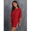 imageFloerns Womens Casual Basic Short Sleeve Loose TShirt Tee TopsRed