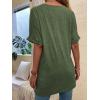 imageFloerns Womens Casual Basic Short Sleeve Loose TShirt Tee TopsV Green