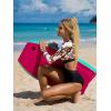 imageFloerns Womens Cut Out Scoop Neck Long Sleeve Rashguard One Piece SwimsuitBlack Orange Floral