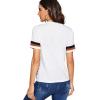 imageFloerns Womens Leopard Print Color Block T Shirts Short Sleeve Round Neck Tee TopsBlack Multi