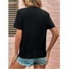 imageFloerns Womens Leopard Print Color Block T Shirts Short Sleeve Round Neck Tee TopsPink