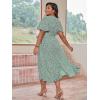imageFloerns Womens Plus Size Boho Flutter Short Sleeve Ruffle Hem A Line Midi DressMint Green