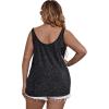 imageFloerns Womens Plus Size Glitter Draped Neck Sleeveless Backless Cami TopBlack