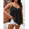 imageFloerns Womens Plus Size Glitter Draped Neck Sleeveless Backless Cami TopBlack Jade