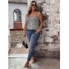 imageFloerns Womens Plus Size Glitter Draped Neck Sleeveless Backless Cami TopBlack Silver Sequin