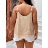 imageFloerns Womens Plus Size Glitter Draped Neck Sleeveless Backless Cami TopChampagne