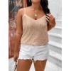 imageFloerns Womens Plus Size Glitter Draped Neck Sleeveless Backless Cami TopChampagne