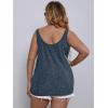 imageFloerns Womens Plus Size Glitter Draped Neck Sleeveless Backless Cami TopDusty Blue