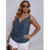 imageFloerns Womens Plus Size Glitter Draped Neck Sleeveless Backless Cami TopDusty Blue