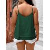 imageFloerns Womens Plus Size Glitter Draped Neck Sleeveless Backless Cami TopGreen Solid