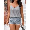 imageFloerns Womens Plus Size Glitter Draped Neck Sleeveless Backless Cami TopGrey