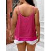 imageFloerns Womens Plus Size Glitter Draped Neck Sleeveless Backless Cami TopHot Pink Solid