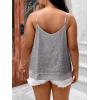 imageFloerns Womens Plus Size Glitter Draped Neck Sleeveless Backless Cami TopLight Grey