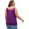 imageFloerns Womens Plus Size Glitter Draped Neck Sleeveless Backless Cami TopMauve