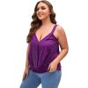 imageFloerns Womens Plus Size Glitter Draped Neck Sleeveless Backless Cami TopMauve