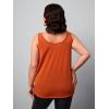 imageFloerns Womens Plus Size Glitter Draped Neck Sleeveless Backless Cami TopOrange