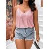 imageFloerns Womens Plus Size Glitter Draped Neck Sleeveless Backless Cami TopPale Pink