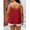 imageFloerns Womens Plus Size Glitter Draped Neck Sleeveless Backless Cami TopRed Solid