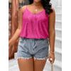 imageFloerns Womens Plus Size Glitter Draped Neck Sleeveless Backless Cami TopRose Pink