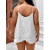 imageFloerns Womens Plus Size Glitter Draped Neck Sleeveless Backless Cami TopWhite Cream