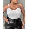 imageFloerns Womens Plus Size Glitter Draped Neck Sleeveless Backless Cami TopWhite Pure