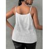 imageFloerns Womens Plus Size Glitter Draped Neck Sleeveless Backless Cami TopWhite Pure