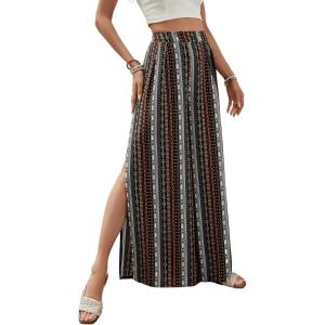 imageFloerns Womens Ditsy Floral Tie Front Wide Leg Wrap Long PantsBlack Geo