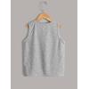 imageFloerns Boys 3 Pcs Sleeveless Crew Neck Pocket Casual Solid Tank TopBlack Grey