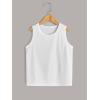 imageFloerns Boys 3 Pcs Sleeveless Crew Neck Pocket Casual Solid Tank TopBlack Grey