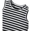 imageFloerns Boys 3 Pcs Sleeveless Crew Neck Pocket Casual Solid Tank TopBlack and White