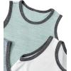 imageFloerns Boys 3 Pcs Sleeveless Crew Neck Pocket Casual Solid Tank TopBlue Green White