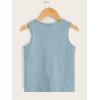 imageFloerns Boys 3 Pcs Sleeveless Crew Neck Pocket Casual Solid Tank TopDusty Blue