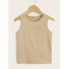 imageFloerns Boys 3 Pcs Sleeveless Crew Neck Pocket Casual Solid Tank TopDusty Blue