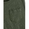 imageFloerns Boys 3 Pcs Sleeveless Crew Neck Pocket Casual Solid Tank TopGreen Beige