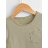 imageFloerns Boys 3 Pcs Sleeveless Crew Neck Pocket Casual Solid Tank TopGreen Red
