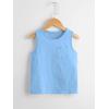 imageFloerns Boys 3 Pcs Sleeveless Crew Neck Pocket Casual Solid Tank TopGreen Red