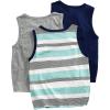imageFloerns Boys 3 Pcs Sleeveless Crew Neck Pocket Casual Solid Tank TopRoyal Blue