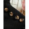 imageFloerns Girls 2 Piece Outfit Ruffle Trim Long Sleeve T Shirt and Short Skirt SetBlack Brown Leather