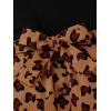 imageFloerns Girls 2 Piece Outfit Ruffle Trim Long Sleeve T Shirt and Short Skirt SetBlack Leopard