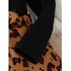imageFloerns Girls 2 Piece Outfit Ruffle Trim Long Sleeve T Shirt and Short Skirt SetBlack Leopard