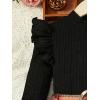 imageFloerns Girls 2 Piece Outfit Ruffle Trim Long Sleeve T Shirt and Short Skirt SetBlack Orange Multi