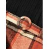 imageFloerns Girls 2 Piece Outfit Ruffle Trim Long Sleeve T Shirt and Short Skirt SetBlack Orange Multi