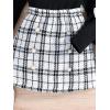 imageFloerns Girls 2 Piece Outfit Ruffle Trim Long Sleeve T Shirt and Short Skirt SetBlack White Ivory