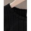 imageFloerns Girls 2 Piece Outfit Ruffle Trim Long Sleeve T Shirt and Short Skirt SetBlack and Pink Plaid